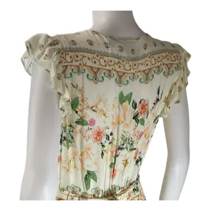 Farm Rio Anthropologie Floral Ruffle Trim Wrap‎ Maxi Dress Bohemian Cottagecore thumbnail 7
