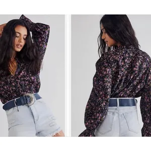 Free People "Meant To Be" Blouse Size M thumbnail 2