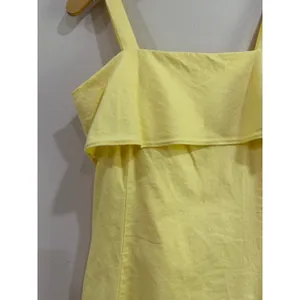 Banana Republic Yellow Linen‎ Blend Fit & Flare Mini Dress Size 6 thumbnail 4