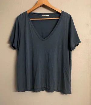 MARINE LAYER Relaxed‎ V-Neck Tee in Slate Blue thumbnail 1
