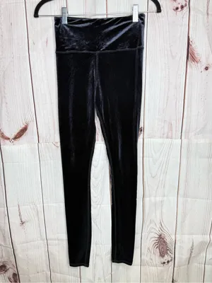 Alo Yoga High Waist Posh Velvet Legging Black Small thumbnail 2