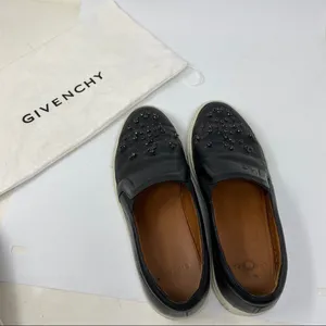 Givenchy black leather studded low top slip on platform shoes size 36 thumbnail 9