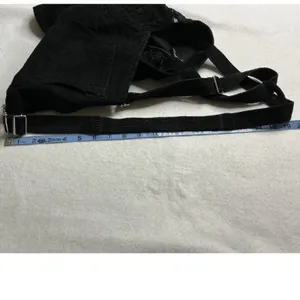 H&M Divided Black Corduroy Overall Dress Women Size 4 thumbnail 7