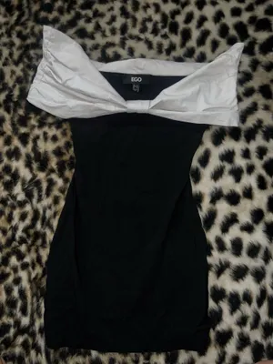 Black white bow dress ego  thumbnail 1