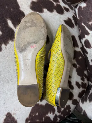 Miu Miu Yellow Crystal-Embellished Women's Loafers thumbnail 4