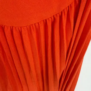 Lioness Field of Dreams Maxi Dress Women XS Orange Pleated Minimalist Bodycon thumbnail 7