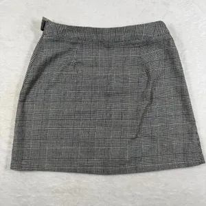 John Galt Glen Plaid Wrap Mini Skirt Black White Buckle MD383 XXS‎ thumbnail 9
