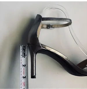 Jones New York Signature Metallic Silver Open Toe Stiletto Ankle Strap Sandals thumbnail 9