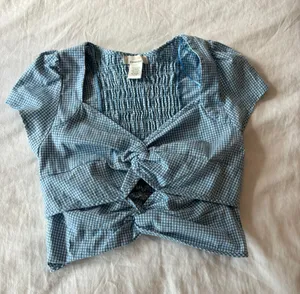 Blue And White Cut Out Top thumbnail 2