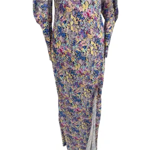 Elliatt Mackenzie Floral Puff Sleeve Cutout Back Maxi Dress Multi NWT Size Small thumbnail 5