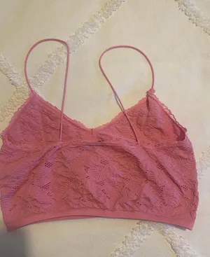 ZARA Pink Lace Top thumbnail 3