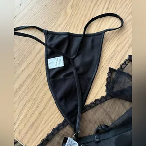 🆕 Satin Sheer Mesh Babydoll Lingerie Panty Set L🆕 thumbnail 15