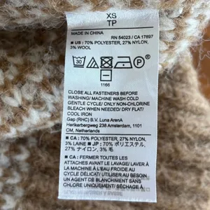 Banana Republic Oversized Cotton Sailor Sweater XS Wool Blend Waffle Knit Preppy thumbnail 4