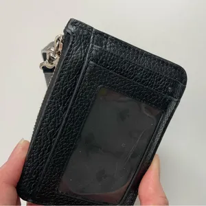 Kate Spade Leila Credit Card Holder Wristlet ID Key Ring Pebbled Leather Black thumbnail 6