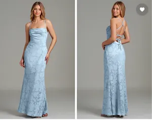 Azazie Bridesmaid Dress Sky Blue thumbnail 5