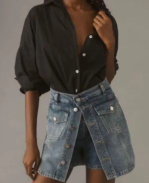 Anthropologie Pilcro Country Denim Skorts, Size 26 thumbnail 1