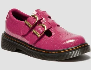 NEW Dr. Martens 8065 Big Kids Sz 6 Ladies Sz 7 Fuchsia/Silver/Gold Glitter Shoes thumbnail 1