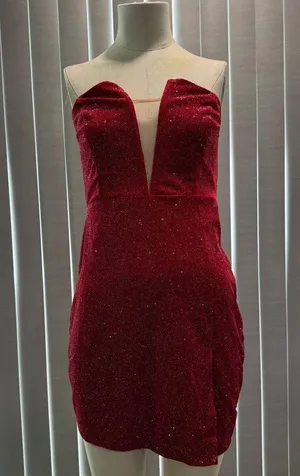 AMTIUOS red glitter strap dress ✨ thumbnail 3
