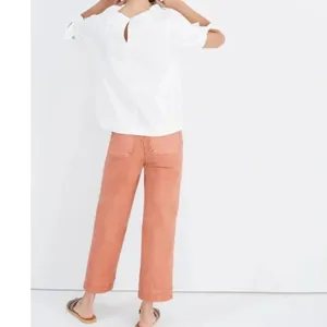 Madewell Slim Emmett Wide-Leg Crop Pants in Sweet Dahlia Size 25‎ thumbnail 3