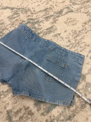 Old Navy Y2K Low Rise Denim Micro Shorts Blue Size 4 Vintage 90s thumbnail 7