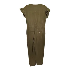 Anthropologie Tapered Ruffle Jumpsuit Size M thumbnail 5