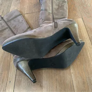 Impo Sport Grey Faux Suede Turner Tall Heeled Knee high Boots Size 8.5 thumbnail 10