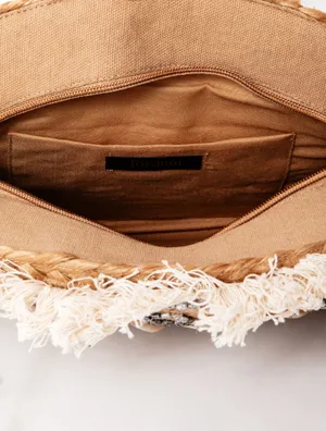 Bohemian shell clutch Brown thumbnail 4