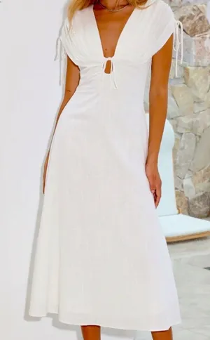 Hello Molly DREAMY BRUNCH MIDI DRESS WHITE - XL thumbnail 1