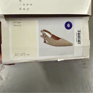 A New Day Milan Pearl Cream Slingback Heels Cushioned Insole Size 6 NEW thumbnail 10