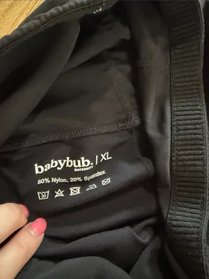 Babybub Black Maternity Over the Belly Leggings Sz XL thumbnail 2