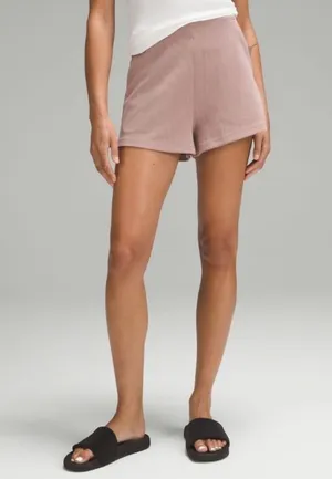 Lululemon Ribbed Softstreme High Rise Short Twilight Rose 8 NWT thumbnail 1