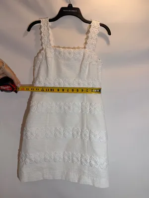 Lilly Pulitzer Davis Resort White Cotton Lace Trim Smocked Sundress Size 8 thumbnail 5