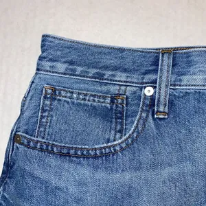 Madewell Womens 28 Rigid Denim‎ Relaxed Mini Skirt in Rosehill Wash Blue Raw Hem thumbnail 3
