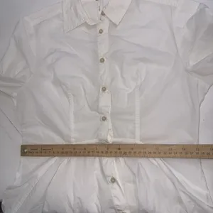 FREE PEOPLE White All The Time Tunic Peplum Button Up Boho Cottagecore Shirt XS‎ thumbnail 11