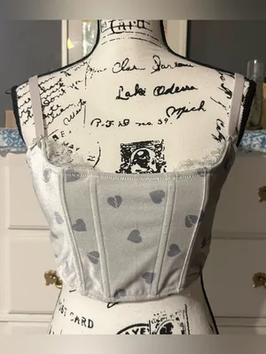 Skims Velvet Lace Corset - Platinum Heart Breaker thumbnail 2