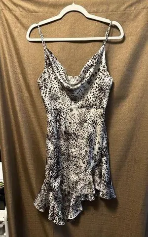 NWT Saints & Secrets On The Prowl Asymmetrical Dress Animal Print Size Medium thumbnail 1