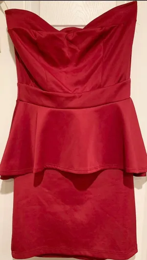 Stunning Cameo USA Strapless Peplum Mini Dress size M thumbnail 5