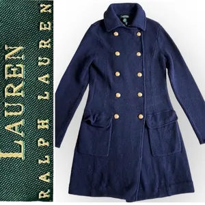 Lauren by Ralph Lauren Coatigan vintage Military coat sweater, LambsWool blend S thumbnail 2