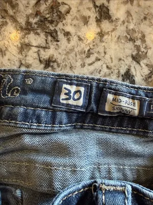 Miss Me Medium Blue high rise Skinny Denim Jeans thumbnail 4