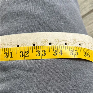 Absolutely Cream Belt with Gold Floral Design thumbnail 4