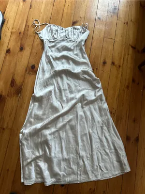 Reality silky cream midi dress medium thumbnail 1