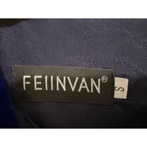 Feiinvan Navy‎ Velvet Fit & Flare Dress A Line Holiday Party Small thumbnail 4
