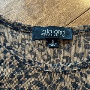 mesh cheetah top Black thumbnail 2
