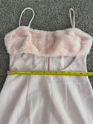 Naked Wardrobe Baby Pink Faux Fur Trim Bodycon Mini Dress Y2K thumbnail 7