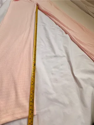 Pink Republic Y2K Pink Ribbed Flare Pajama Lounge Pants M thumbnail 6