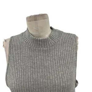 Anthropologie‎ Ro & De Rib Tunic Tank Top Sleeveless Turtleneck Gray Size Small thumbnail 4
