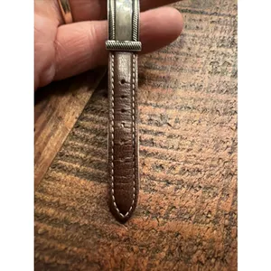 Ecclissi Sterling Silver 925 Womens 29mm Watch Bracelet Leather w New Battery thumbnail 4