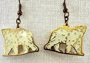Sea World polar bear earrings Gold thumbnail 1