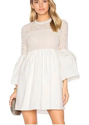 Endless Rose white lace poplin mini dress size S thumbnail 1