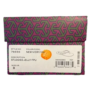 NIB Tory Burch Studded Jelly Thongs thumbnail 7